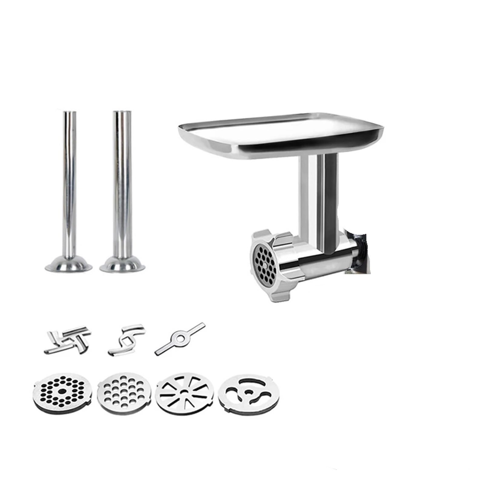 Food Grinder Attachment Slicer and Shredder Meat Stuffer Replacement Compatible for Kenwood Chef Stand Mixer Accessories