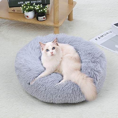 mewmewcat Cama Fofa de Lã para Cachorro Almofada Macia de Pelúcia Redonda para Ninho de Cachorro Aut
