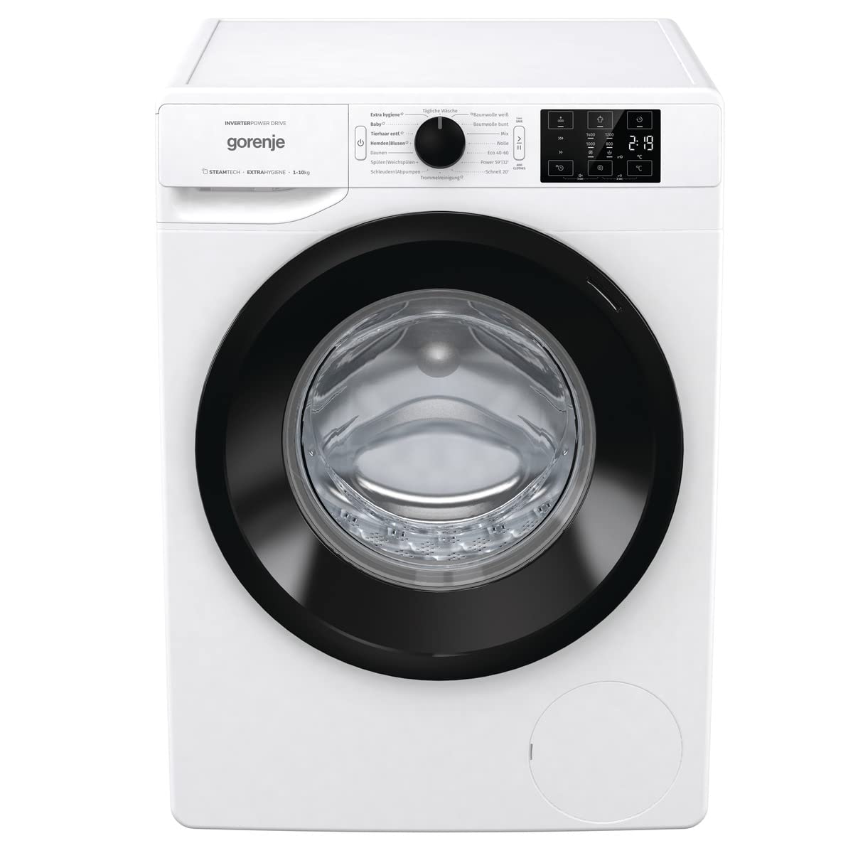 Gorenje WAM 14 AP Waschmaschine mit Dampffunktion / 10 kg / 1400 U / 16 Programme/AquaStop/Inverter PowerDrive Motor/Edelstahltrommel/Kindersicherung/EEK A/weiß