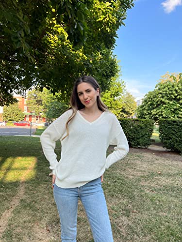 Image of II ININ Women's Fall Sweater 2024 Long Sleeve Tops Fashion Outfits Trendy Casual V Neck Oversized Pullover Sweaters