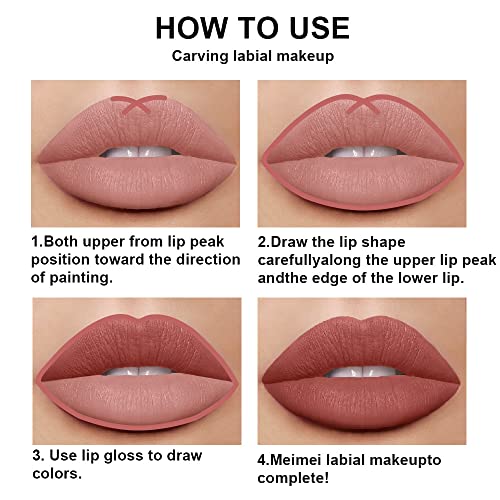 2Pcs Matte Light Rosey Nude Lip Liner And Lipstick Makeup Set, Liquid Lipstick 24H And Lip Liner Set Matt Ink Liquid Lips Make Up Waterproof Long Lasting High Impact Color Seductress (#29) #TOP4
