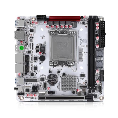 MNBOXCONET Q670 NAS Mainboard 8 Bay LGA 1700, PCIe5.0 x16 Slot Mini ITX Motherboard with 8×SATA3.0, 3×M.2 NVMe DIY Board Dual DDR5 Barebone, USB C 20Gbps, HD2.0+DP1.4 4K Display