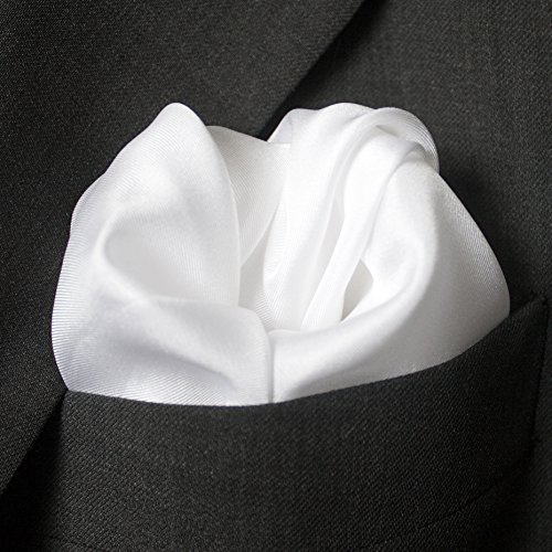 Royal Silk 139 Fine White 100% Silk Pocket Square thumb #5