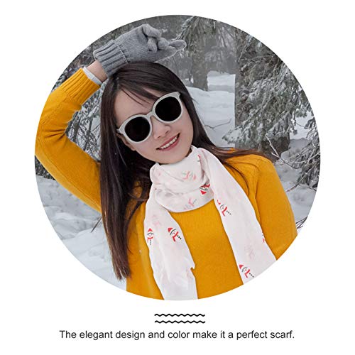 KESYOO LenÃ§o Feminino de Natal Branco Boneco de Neve Xale Macio Quente para O Inverno LenÃ§o Elegan