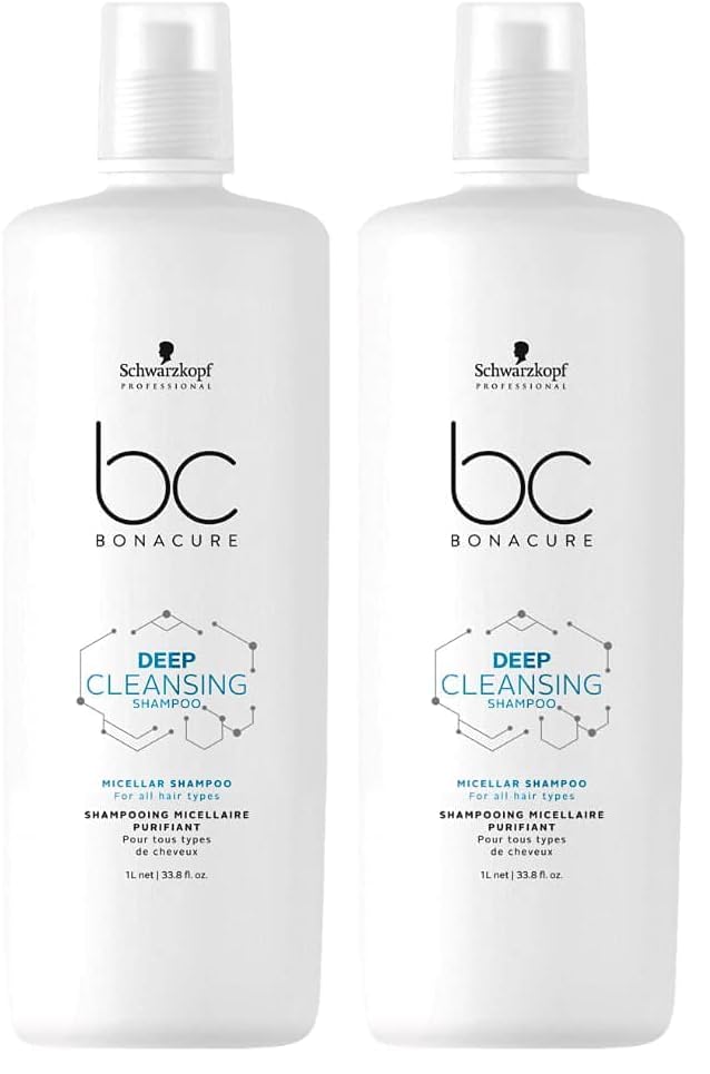Schwarzkopf Professional Bonacure Clean Balance Deep Cleansing Shampoo with Tocopherol | For All Hair Types - 1L (Pack of 2)-image-12