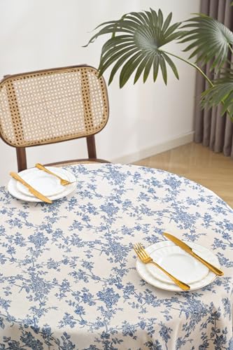 Aoztio Rustic Floral Round Tablecloth 55 Inch thumb #2