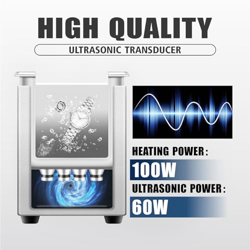 Roomark TH Digital Timer And Heater, 500W Professional Stainless Steel Lab Ultrasonic Cleaners thumb #2