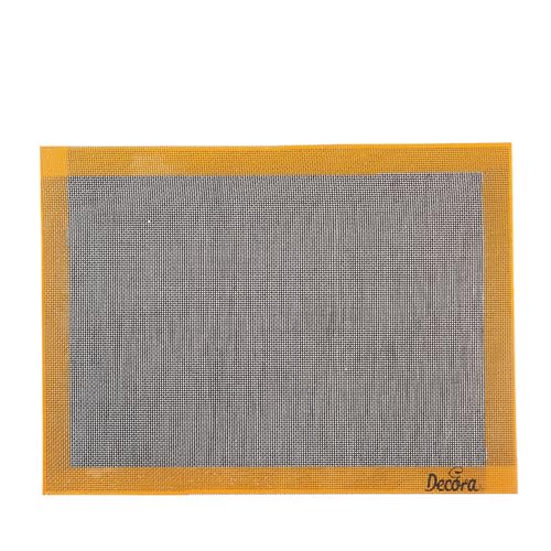 Decora, 9260257 Tappetino Microforato in Silicone, lavabile e riutilizzabile. Resistente fino a -40°C + 230°C, perfetto per la cottura di biscotti e pasta frolla, Dim. 585 x 385 mm