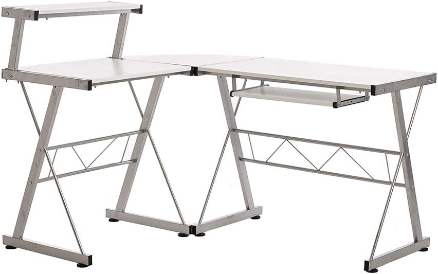 Keinode Computer Desk Table With Pull Out Keyboard PC Laptop Gaming Desk Computer Workstation for Home Office