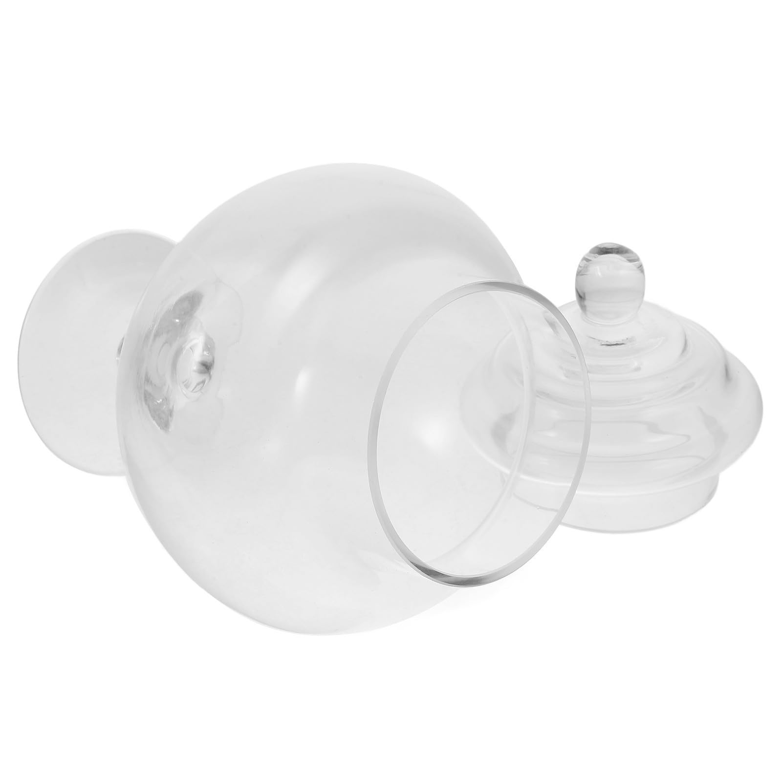 SOLUSTRE Frasco de Vidrio para Dulces y Frutos Secos, Recipiente Versátil y Fácil de Transportar Adecuado para Decoraciones de Fiesta y Uso Familiar