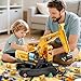 KIZONLY Construction Excavator Toys for Boys 3-5 Year Old - Engineering Digger Race Tracks with Excavator Crane, Car Sand Toys with Light Sound, Birthday Gifts for Toddlers Boys Girls Age 3 4 5 6