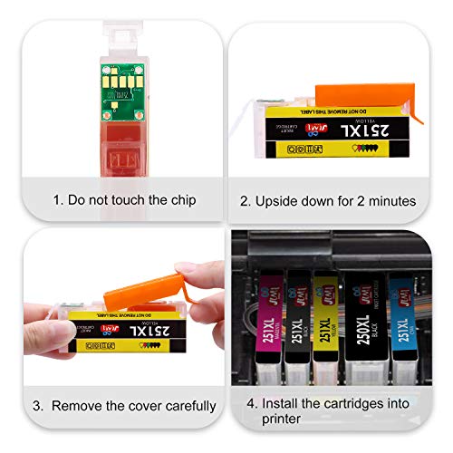 JIMIGO-PGI-250XL-CLI-251XL-Compatible-Replacement-for-Canon-250-251-Ink-Cartridges-for-Pixma-MX922-IX6820-IP7220-IP8720-MG5520-MG5420-MG5620-MG6620-Printer-4-PGBKCyanMagentaYellowSmall-Black