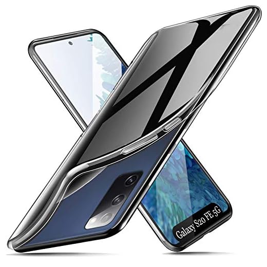 cookaR Samsung Galaxy S20 FE 4G/S20 FE 5G fodral transparent, Samsung Galaxy S20 FE 5G skärmskydd [Slim Fit] Slim Clear Soft TPU fodral fodral för Galaxy S20 FE 5G Smartphone - klar