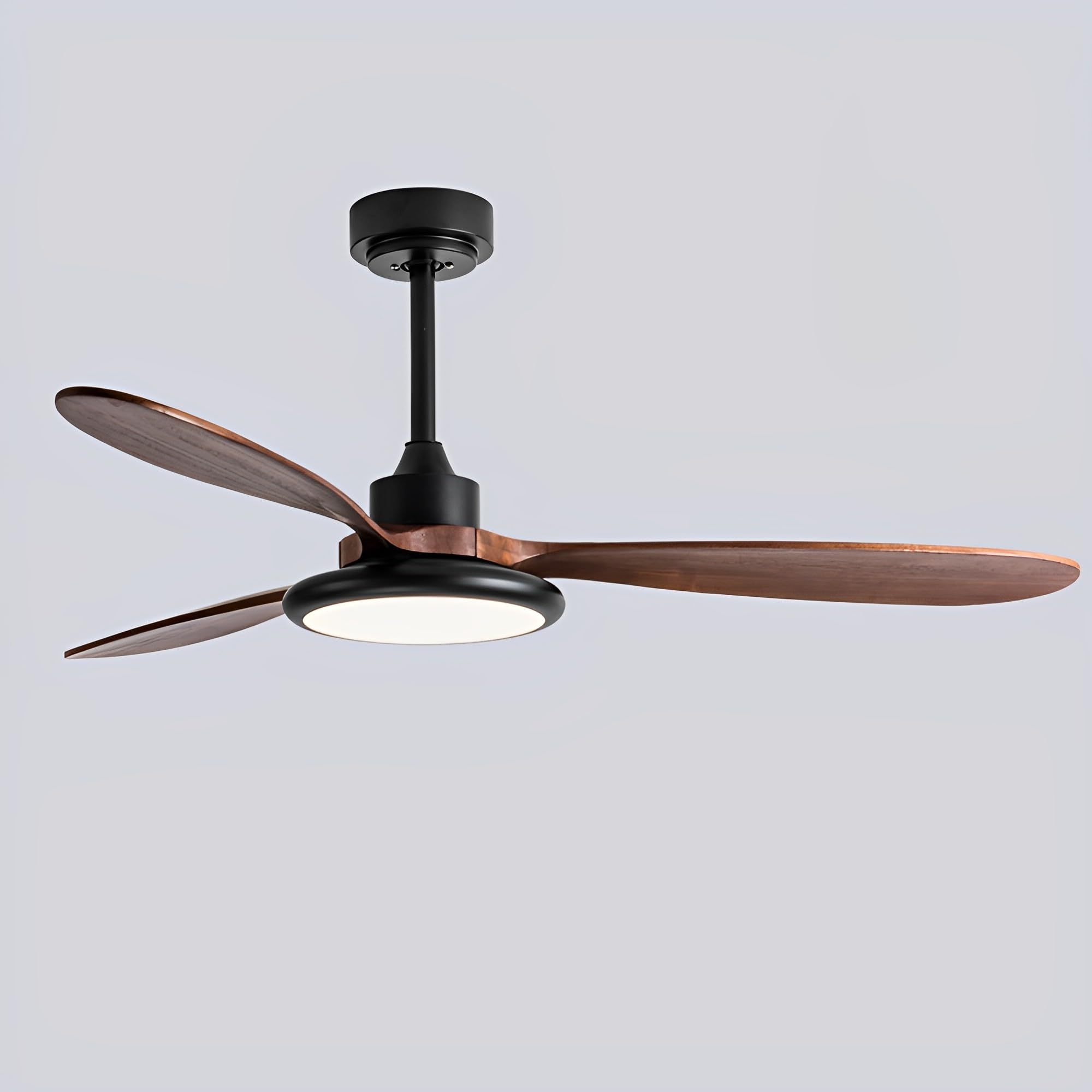 HXYSXHJUO Modern 52 Inch Ceiling Fan with Lights Indoor Quiet 3 Wood Blades 6 Gear Wind Speed Light 48W LED Lighting for Living Room Dining Bedroom