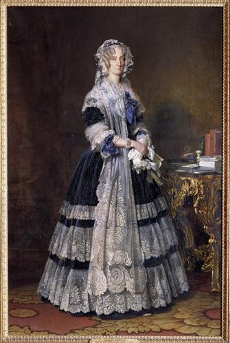 Portrait de Marie-Amélie par Winterhalter toile haut de gamme 60x90cm pour salon élégant