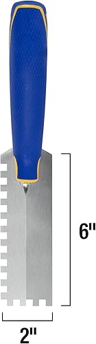 Miniatura 5 de QEP 14 pulg. x 14 pulg. x 14 pulg. Llana para Pisos con Empuñadura Cómoda y Muesca Cuadrada con Margen con Gancho para Balde, Plateada (42114)