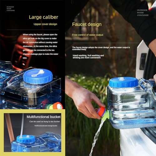 Tragbarer Wasserbehälter mit Zapfhahn für Outdoor-Wandern und Camping