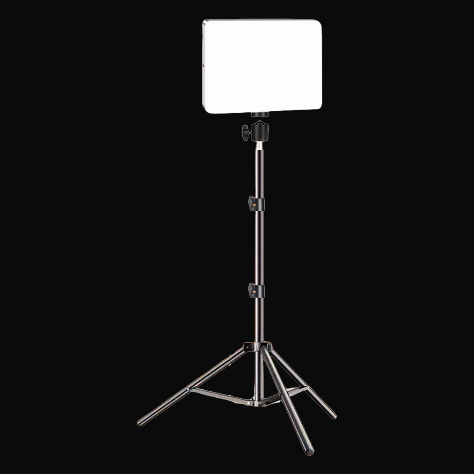Pannello luminoso per fotografia a LED ad alta luminosità con treppiedi per riprese in studio e streaming live smartphone luce di trasmissione in diretta