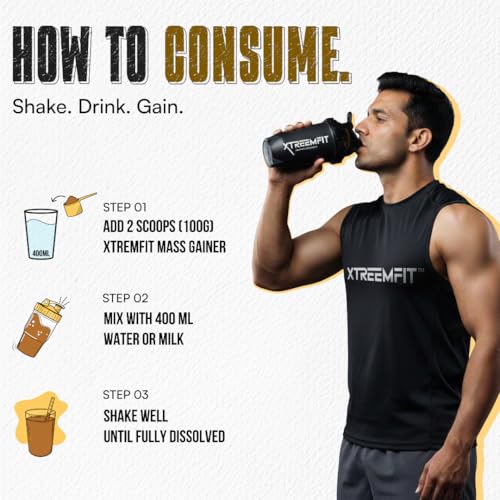 Image of Mass Gainer Protein Powder 1kg Chocolate Flavor | High Calorie Weight Gainer | Muscle Mass & Strength Builder | Protein + Carbs Blend | Fast Weight Gain Supplement, For Men & Women