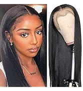 USEXY Straight Lace Front Wigs Human Hair For Black Women 13X4 Lace Front Wigs Human Hair 150% De...
