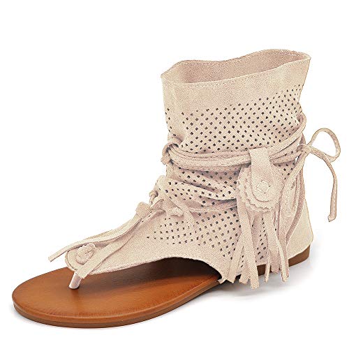 IF Fashion Zapatos de mujer Sandalias indias Chanclas étnico Flecos