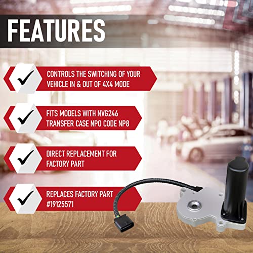4Wd Transfer Case Shift Encoder Motor - Compatible With Chevy, Gmc & Cadillac Vehicles - Silverado, Tahoe, Avalanche, Suburban, Ram 1500, 2500, Sierra, Yukon Xl - Replaces 19125571, 600910, 88962314 #TOP1
