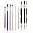 FULINJOY 6 PCS Nail Art Brushes Set with 3 PCS Nail Painting Brushes, Double Ended Brush and Dotting Tool Kit, Nail Art Design Tools
