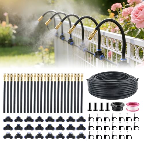 360° Curved Garden Automatic Irrigation System, Arrosage Automatique Pour Jardin avec 24 Buses Réglables, Kit de Système d’Irrigation pour De Plein Air Garden,...