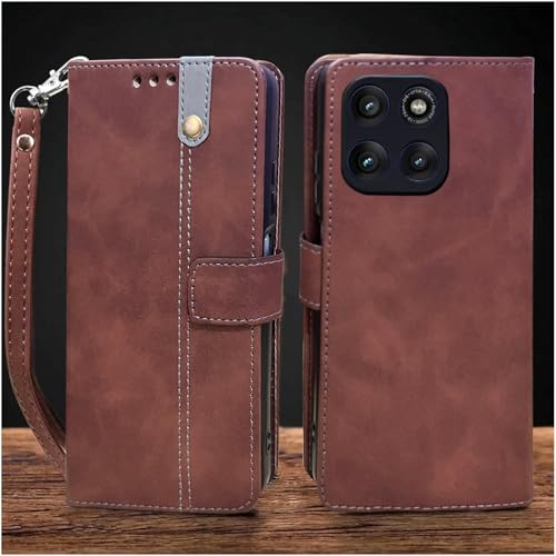 Image of Excelsior Flip Case for Motorola Moto Edge 60 Pro | Premium PU Leather | Full Protection (Coffee)