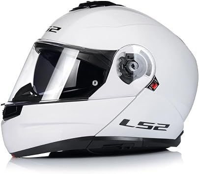 FLIP FRONT MOTORCYCLE MODULAR HELMET L~S~2 FF908 STROBE-II Motorbike Scooter Dual Visor ECE22.06 & P/J Certified Pinlock Max Vision Flip Up Urban Touring Helmets