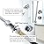 G-Sunny All-Metal RV Toilet Wand with Shut-Off Valve, RV Black Tank Cleaner Wand with 360 Degree Swivel Adapter and Power Nozzle, for Cleaning Sediment