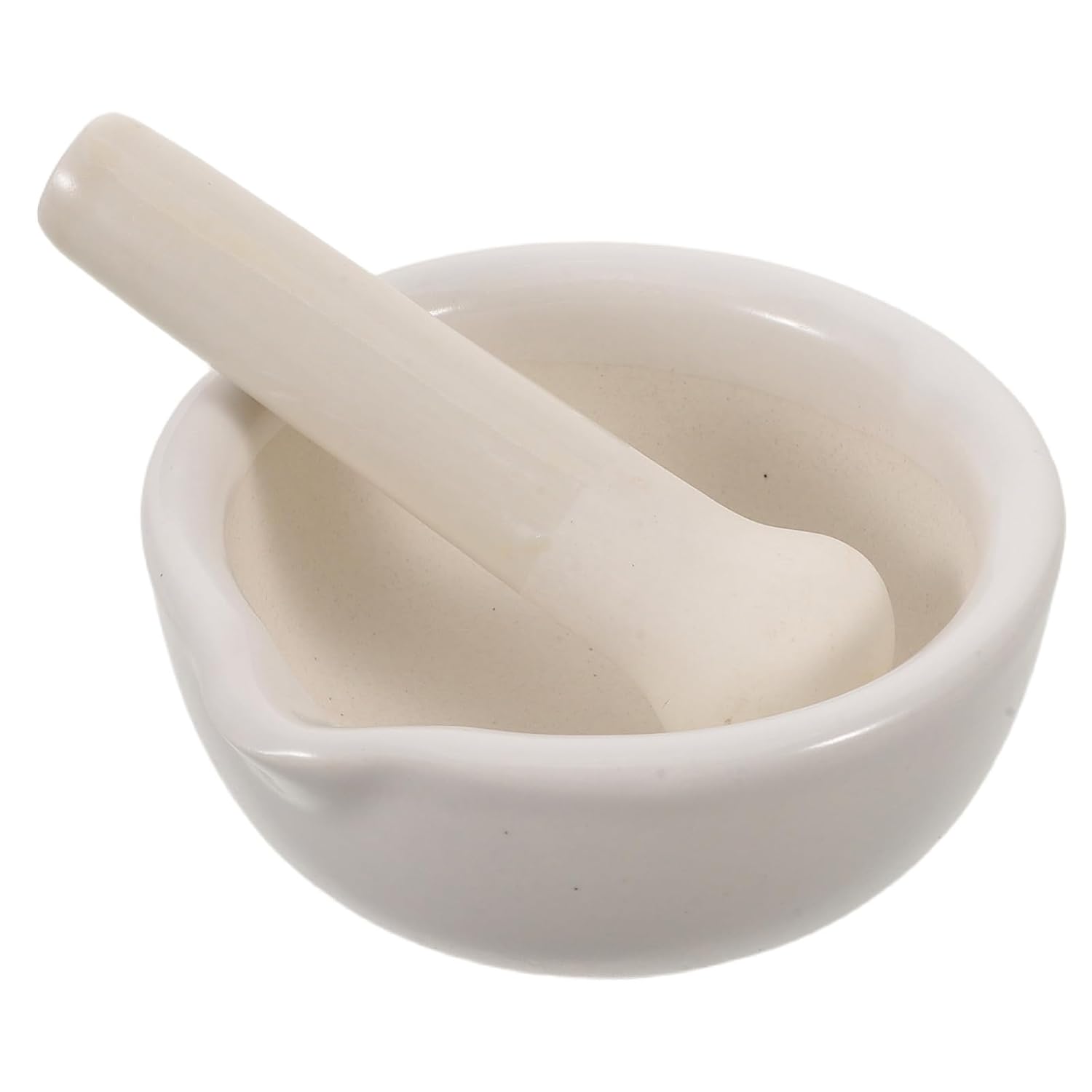 Ceramic Food Mortar Pestle for Effortless Grinding of Nuts and Grains with Compact Portability, Porcelain Spice Crusher Suitable for Kitchen and Lab Use
