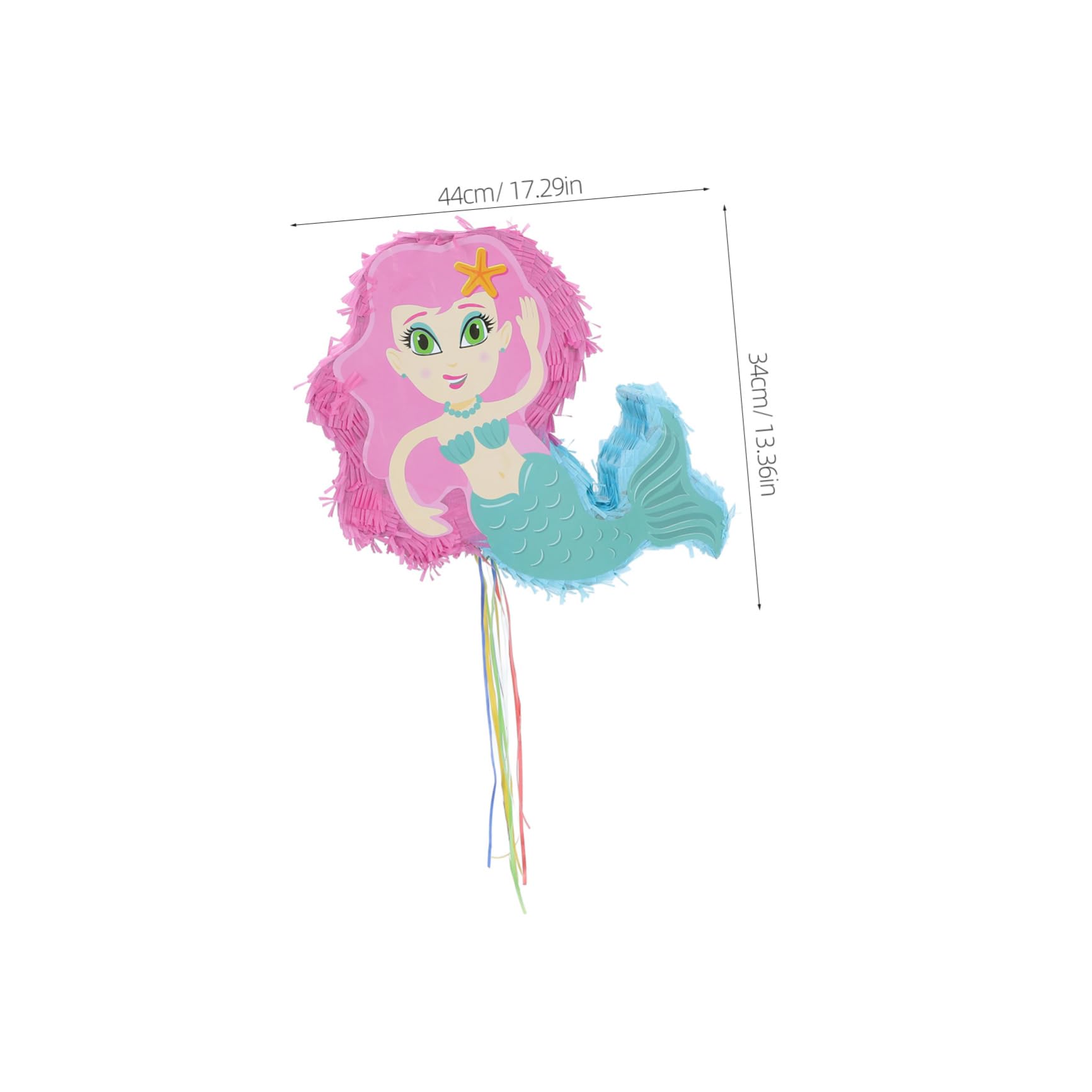Cabilock Piñata De Sirena Con Decoraciones De Cumpleaños Diseño Encantador Fácil De