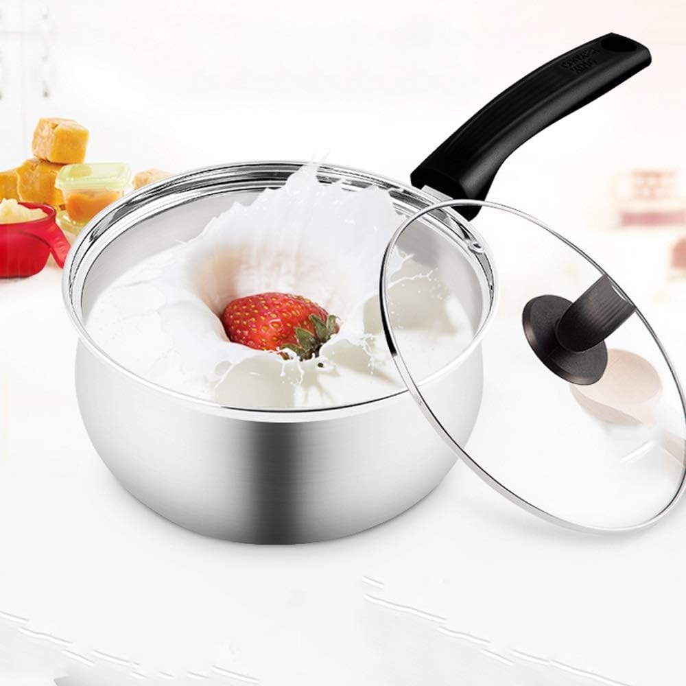 Silver Milk Pan, Household Soup Pot, Stainless Steel Kitchenware