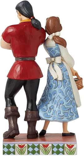 Miniatura 3 de Enesco Colección Disney Traditions de Jim Shore - Figura de Bella y la Bestia de Belle y Gaston Good vs. Evil - Figura coleccionable de resina