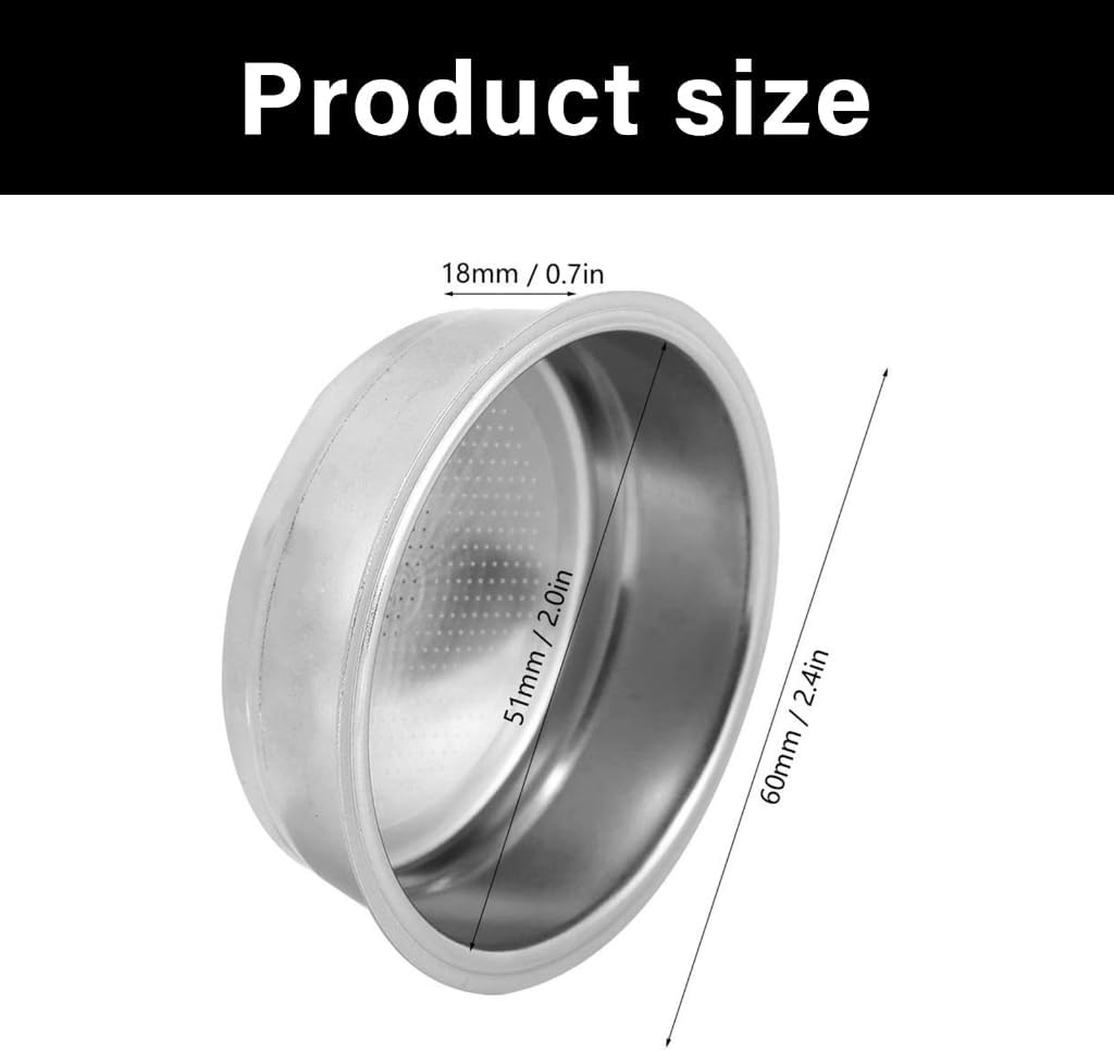 Additional Single Cup Coffee Filter With Two Layer 51mm Accuracy Fit Rustless Permanent Building Strategy