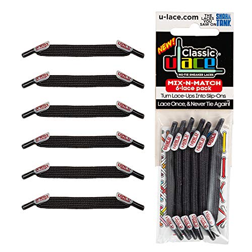 U-Lace Classic Adult Woven No-Tie Shoelaces (2-Pk Bundle). Offer: Buy 3 bundles (6 packs), get a 4th bundle (2 packs) free - Dark Grey