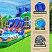 XJUMP 17’ Tall Jungle Falls Inflatable Dual Lane Water Slide with Detachable Pool, for Kids and Adults, Tall Seating Height, Commercial Grade, PVC Vinyl, Outdoor Backyard, Summer Fun, Blow Up, Water