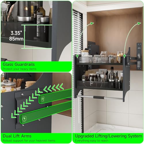 Étagère rabattable cuisine 76,2 cm pour optimiser l'espace de vos placards hauts - 5