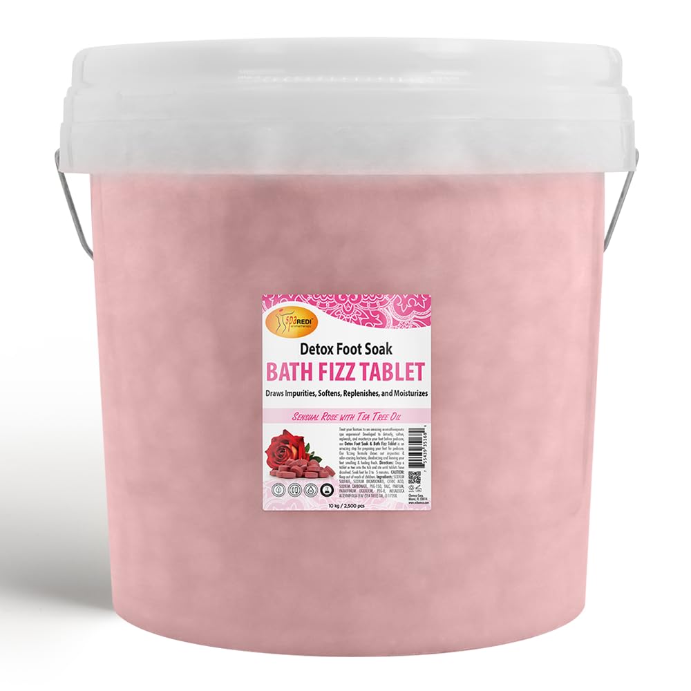 SPA REDI - Bath Fizz Tablets - Rose Scented - 2500 Tablets - 3 Gal Pail