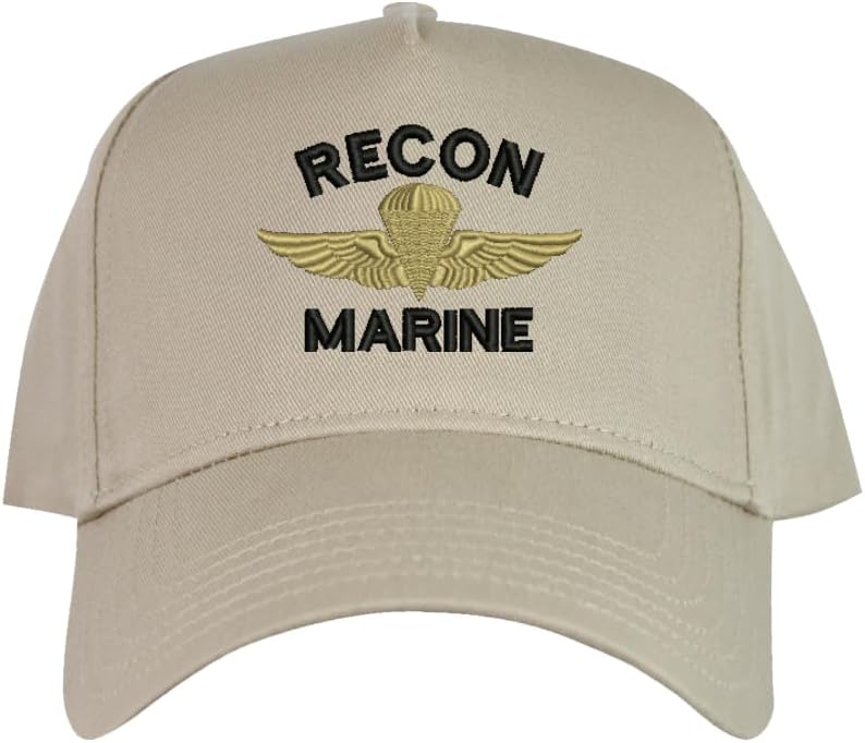USMC Recon Marine with Parachute Wing Embroidered Cap