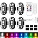 LIAVOP 6 Piezas Luces Estroboscópicas LED, 8 Colores Inalámbrico Lampada Stroboscopica LED Impermeable con Mando a Distancia, Carga USB, para dron, camión, Motocicleta y Bicicleta
