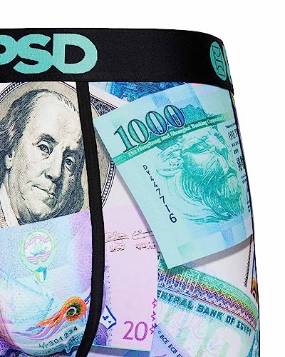 PSD Men's Boxer Briefs - World Currency, 7 Inch Inseam, Moisture-Wicking, 4-Way Stretch, Boxer Briefs for Men, X-Large3