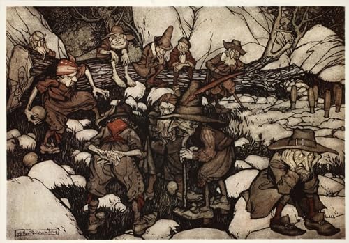 Tableau de personnes bizarres par Arthur Rackham poster toile poétique