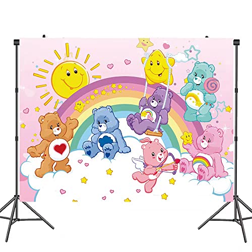 5 * 3ft Cute Bear Backdrop Themed Birthday backgroud Backdrop for Bear Party Party Decorations Supplies Background