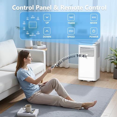 Image of Electactic 10000BTUs Portable Air Conditioner for Bedroom with Drainage-free Cooling, 4 in 1 Portable AC Units with Cool, Fan, Dehumidifier, Sleep, 24H Timer /Remote /Window Kits