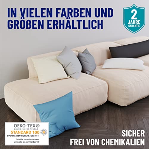 Kissenbezug 40 x 80 (Set mit 2) - 100% Jersey Baumwolle 150 g/qm Kissenbezüge -Anthrazit - Für Kissen 40 x 80 cm… – Bild 5