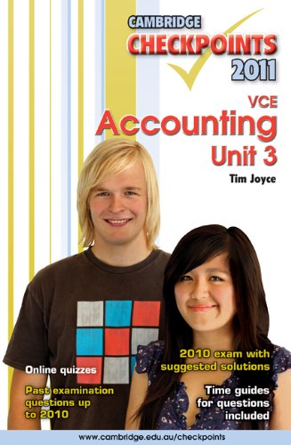 Cambridge Checkpoints VCE Accounting Unit 3 2011: Joyce, Tim ...