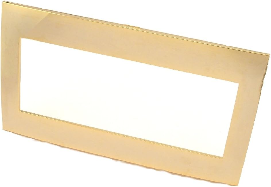 Leviton ACWM4-STS Acenti 4-Gang Wallplate And Alignment Plate, Stainless Steel