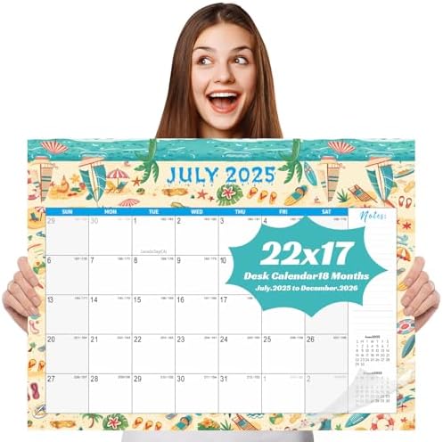 Mini Calendrier De Bureau 2025-2026 (18 Mois) - Juillet 2025 à Décembre 2026 - Portable, Rabattable - Rose